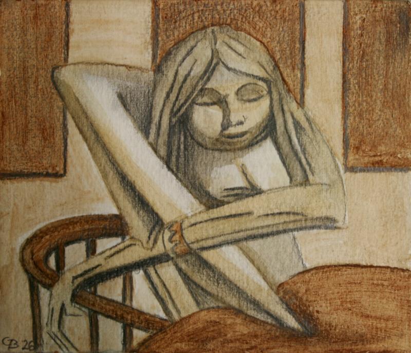 Bozidar Golub, Nähe, 2006, Bleistiftzeichnung / Aquarell