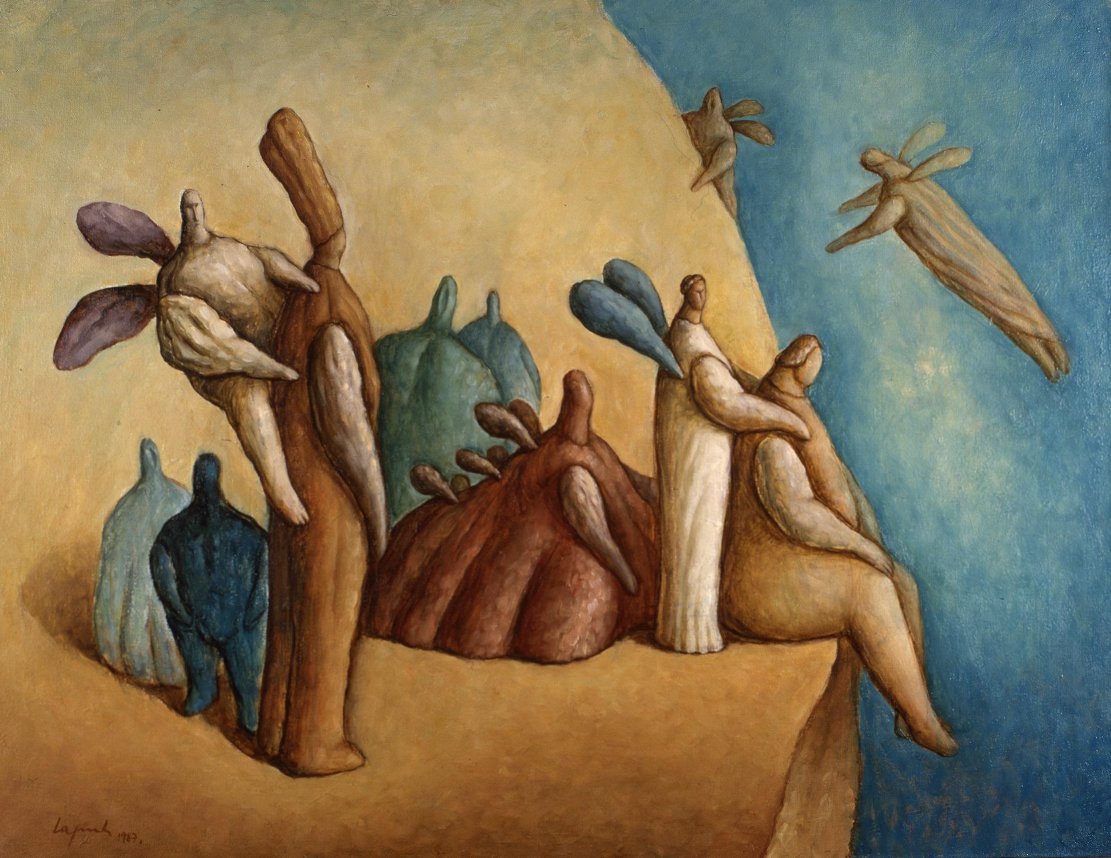 Zeljko Lapuh, At the edge of the heaven, 1987, Oil on Canvas