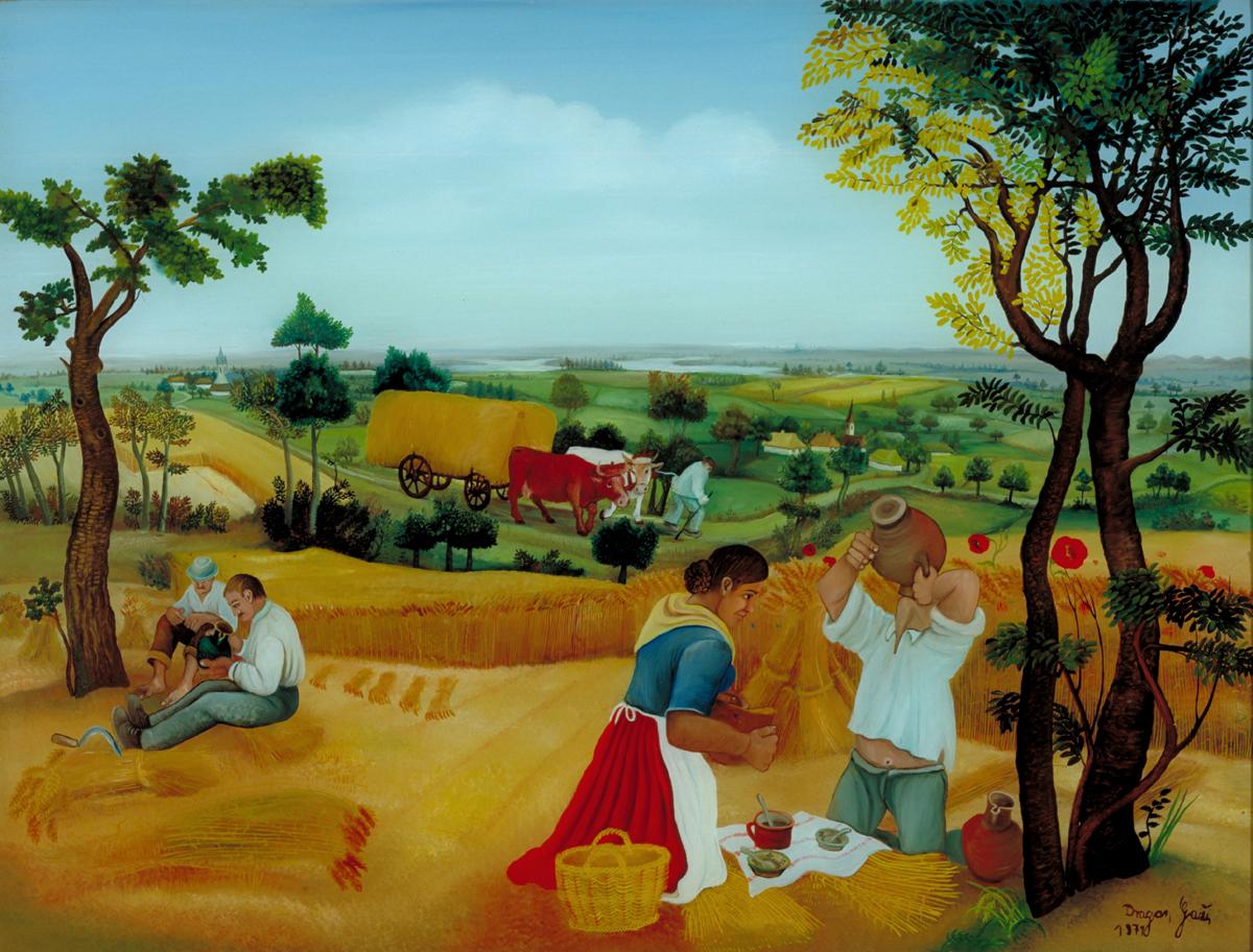 Dragan Gazi, Summer, Oil behind Glass