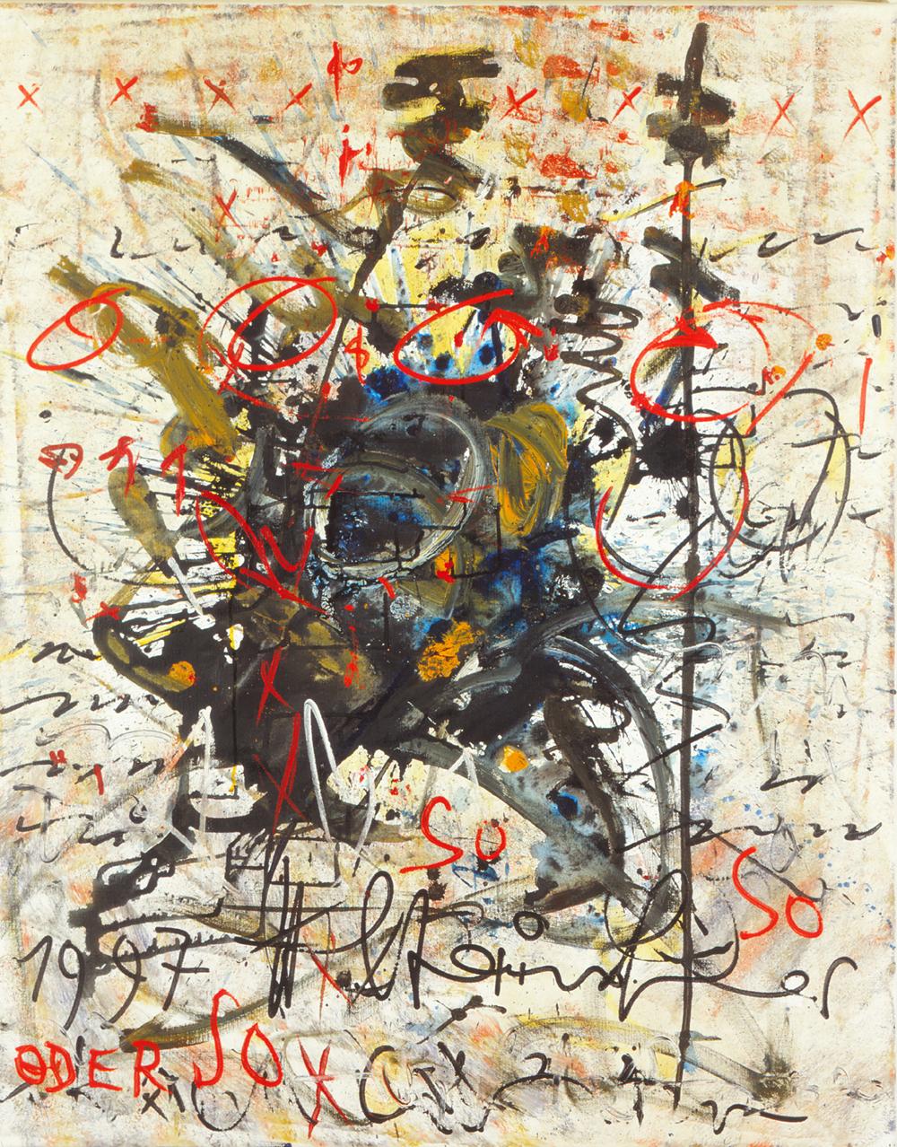 Hans Staudacher, So, So or So, 1997, Oil on Canvas