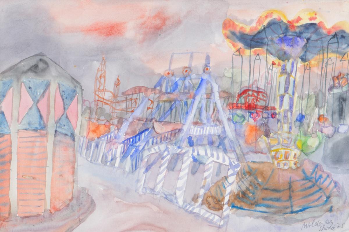Kurt Moldovan, Study, 1975, Watercolor