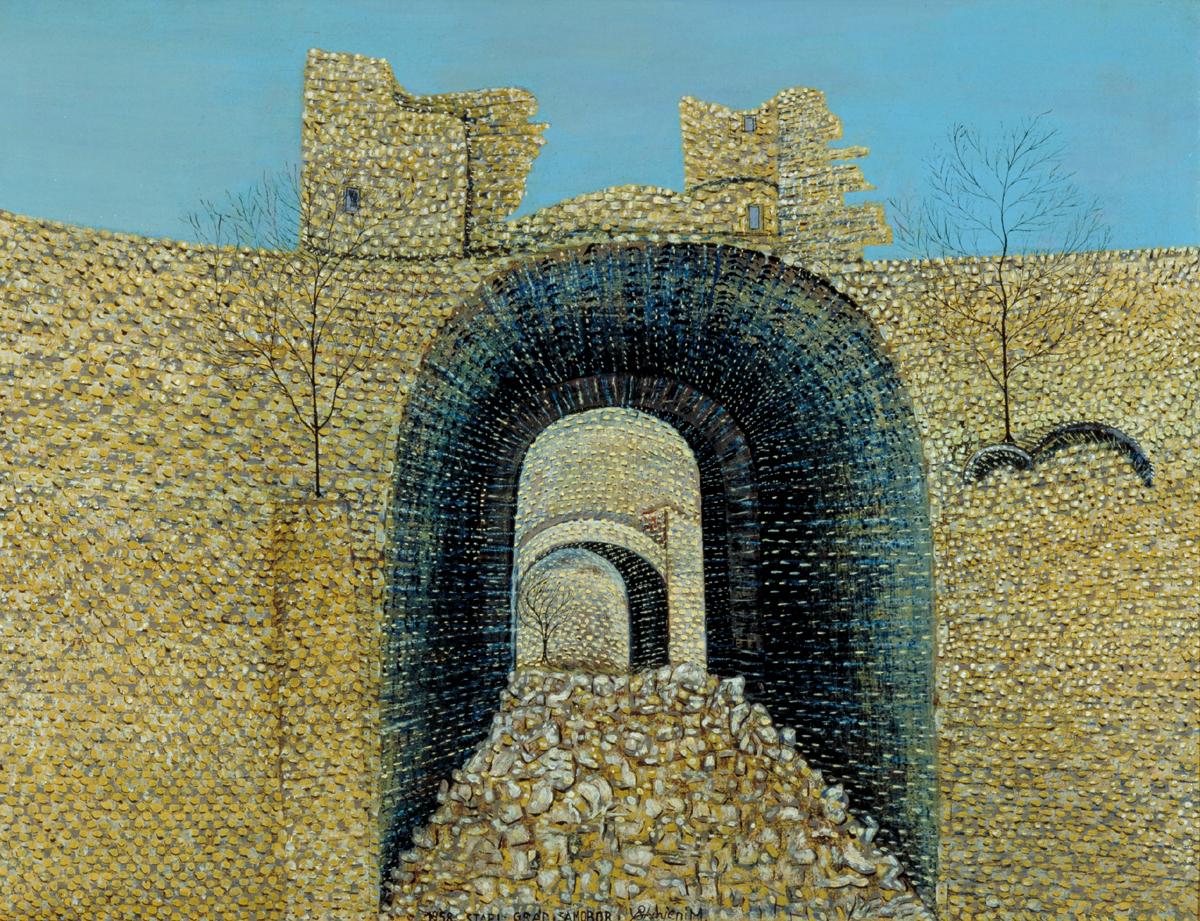 Matija Skurjeni, The Old Castle by Samobor, 1958, Oil on Canvas