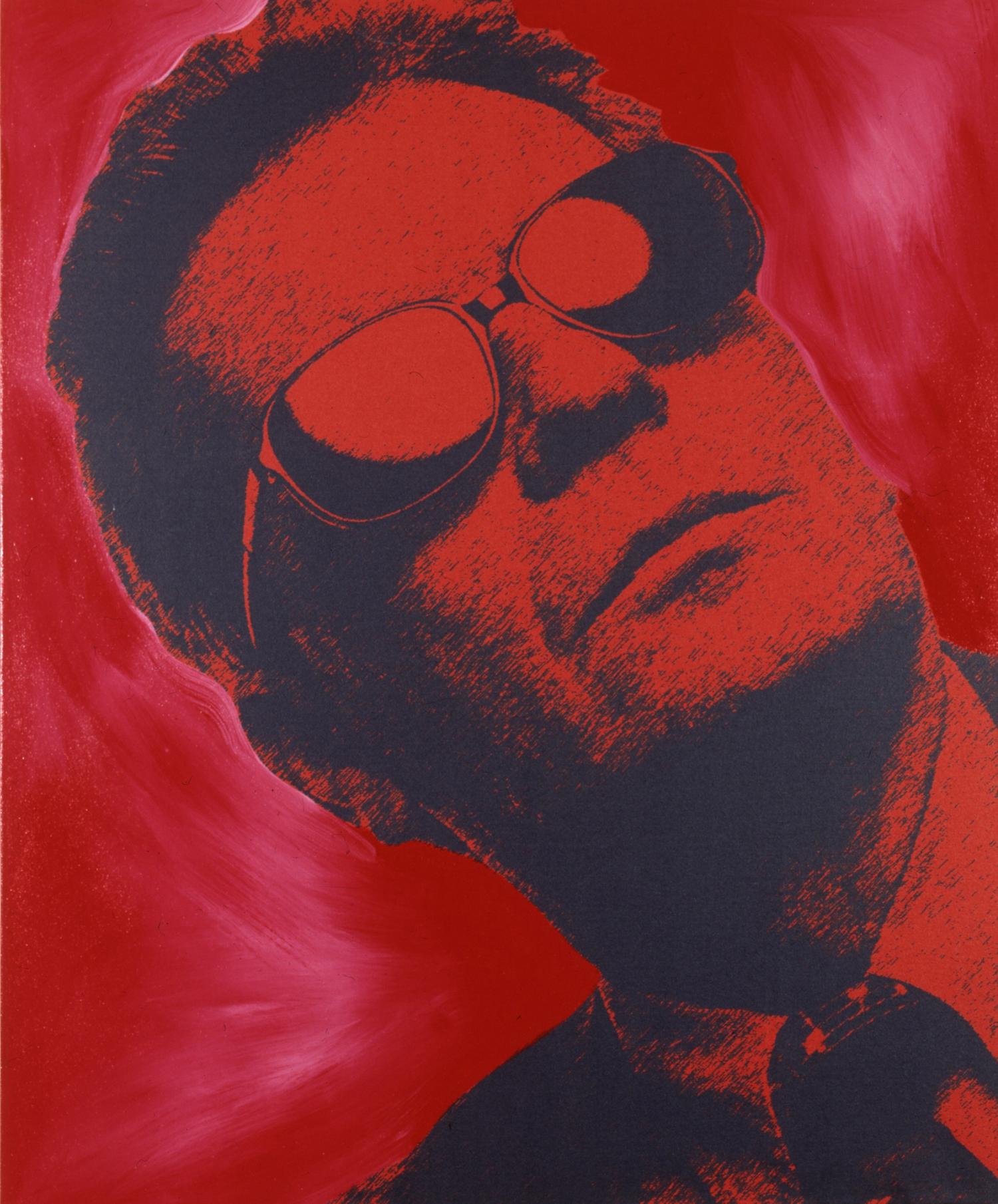 Steve Kaufman, Portrait Peter Infeld, 2002, Mixed Media on Canvas