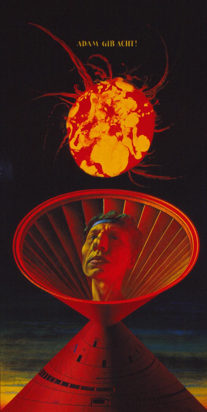 Rudolf Hausner, Adam pay Attention, 1966, Oil on Wood