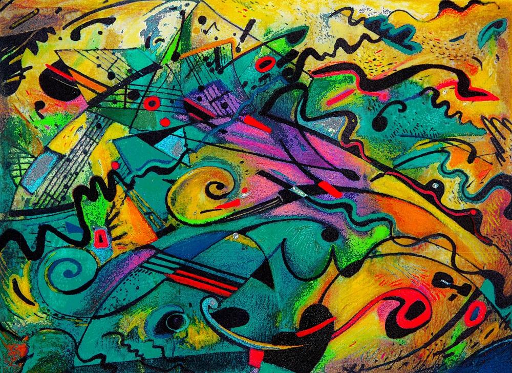 Kurt Kramer, Strings, 1994, Oil on Canvas