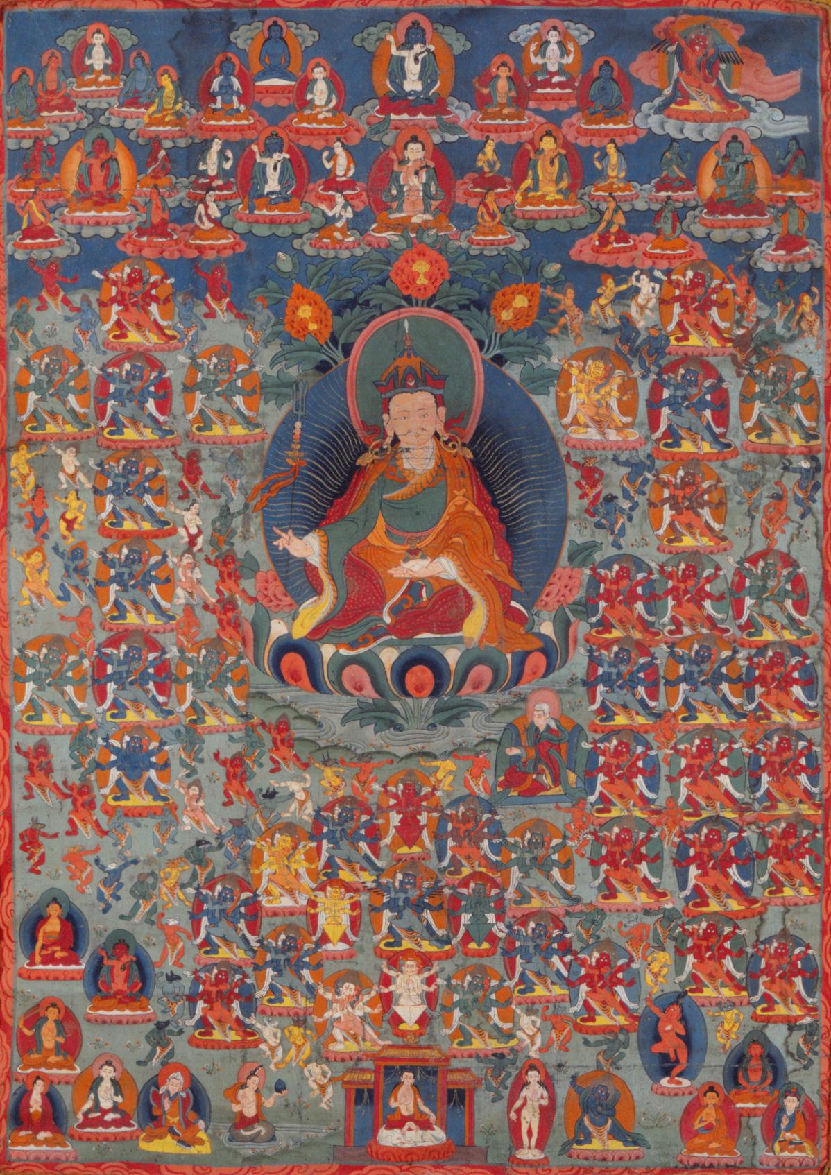 Unbekannt, Thangka, Kaisertempera auf Leinen