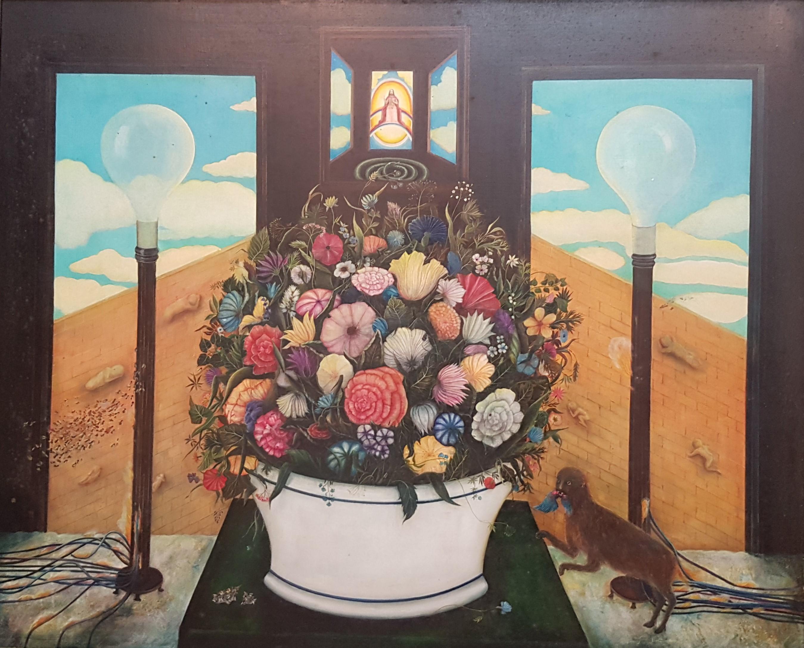 Cornelia Simon-Bach, O.T., undatiert, Öl auf Holz