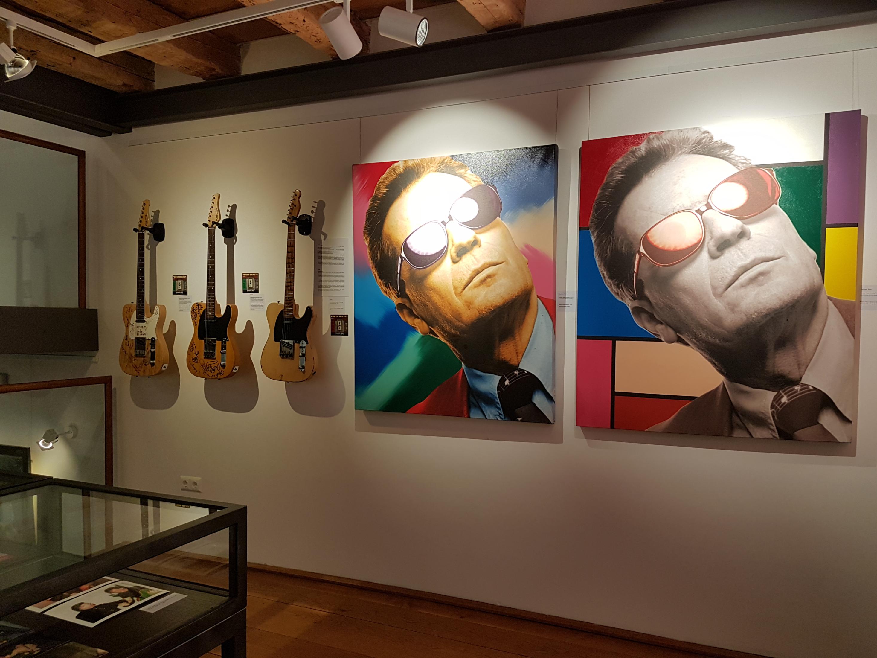 Exhibition view, "Stars & Guitars", Infeld Cultural Center, Dobrinj, Island of Krk, Croatia, 2020