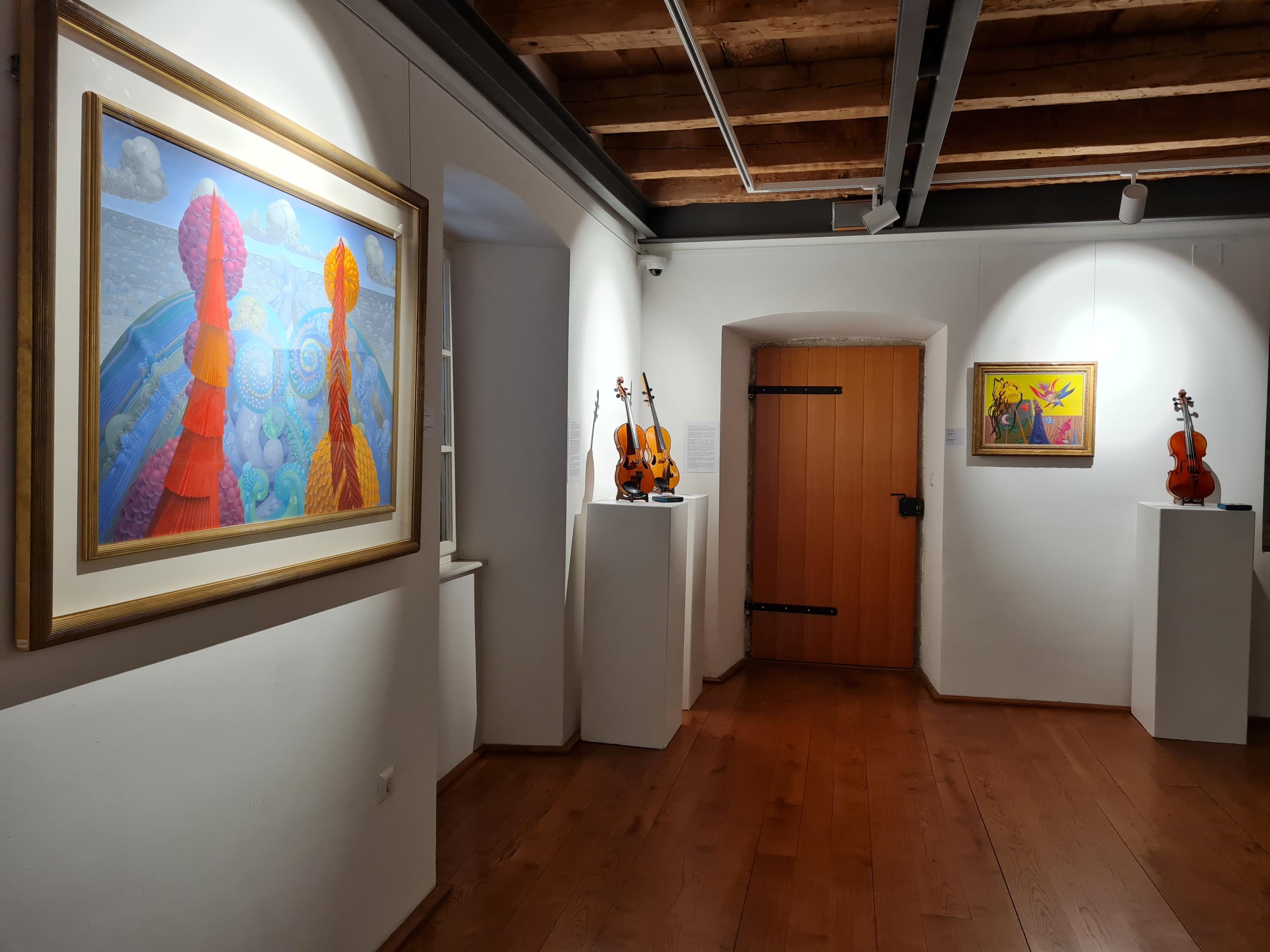 Old music instruments, "Highlights", Infeld Cultural Center, Dobrinj, Island of Krk, Croatia, 2021