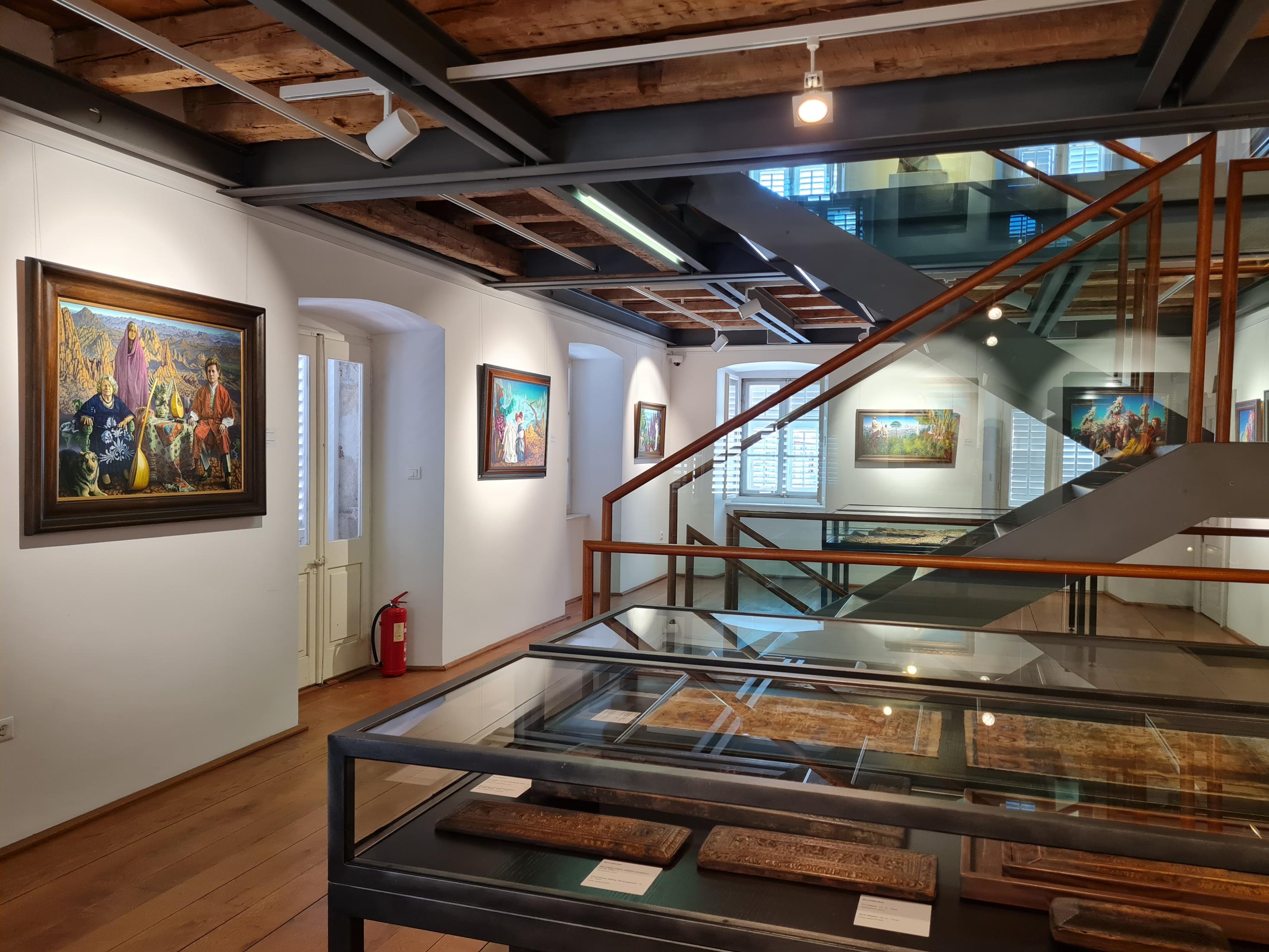 Exhibition view, "Art & Sound", Infeld Cultural Center, Dobrinj, Island of Krk, Croatia, 2022