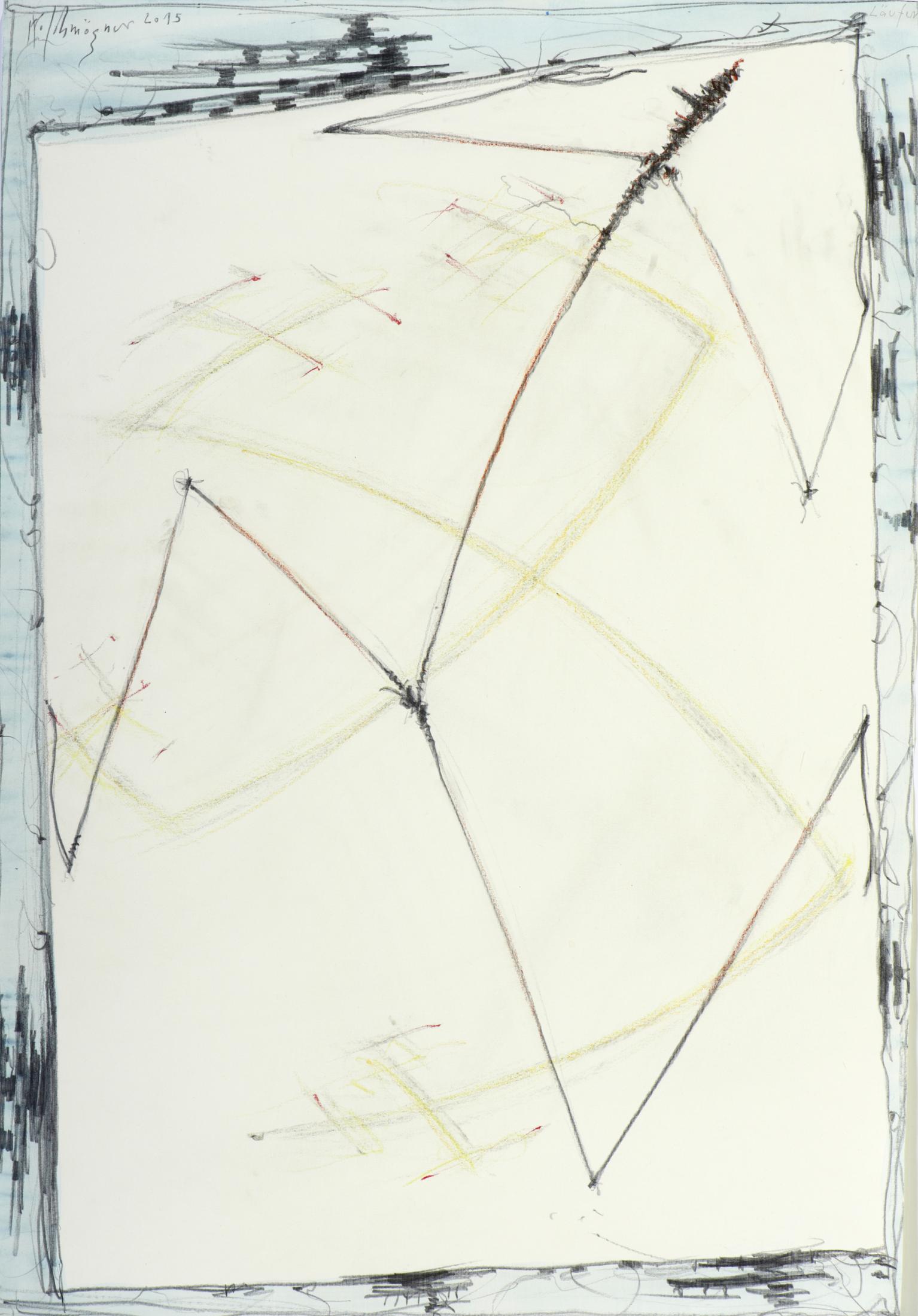 Walter Schmögner, Runner, 2015, Mixed Media on Paper